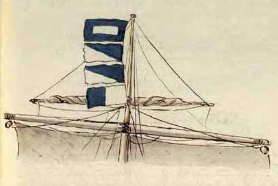 Figure 1.27. Ship mast and flags.